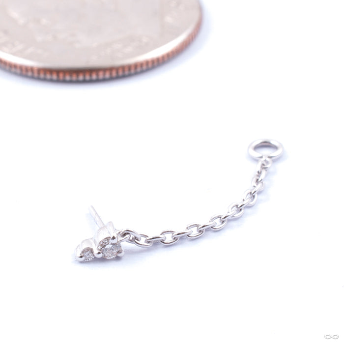 Mumble Mini Lasso Press-fit End in Gold from Pupil Hall in white gold