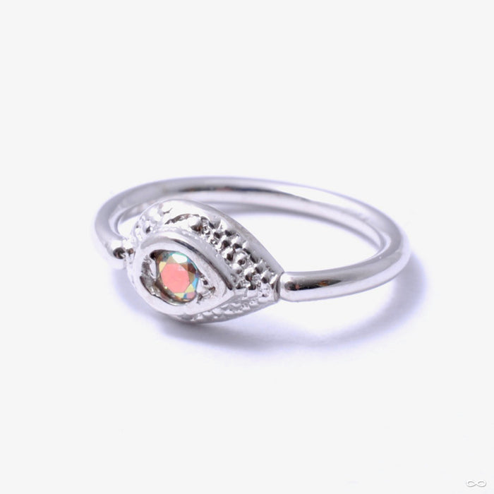 18g 5/16" / 14k White Gold / Mercury Mist Topaz