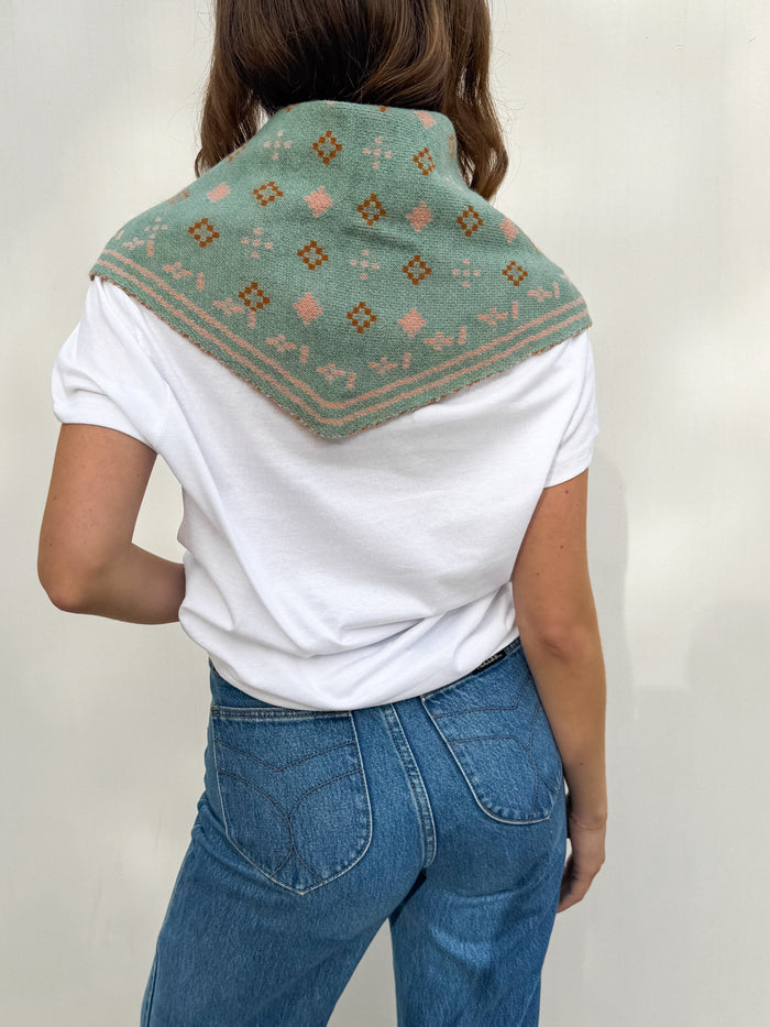 Nava Knit Scarf in Light Blue - Stitch And Feather