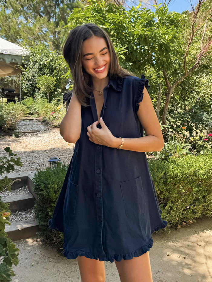 Navie Ruffle Mini Dress - Stitch And Feather