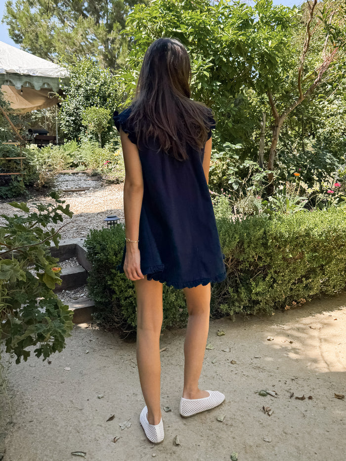 Navie Ruffle Mini Dress - Stitch And Feather