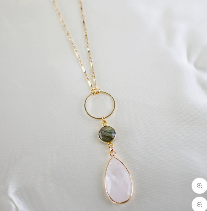 Necklace | Cherice // Quartz & Labradorite