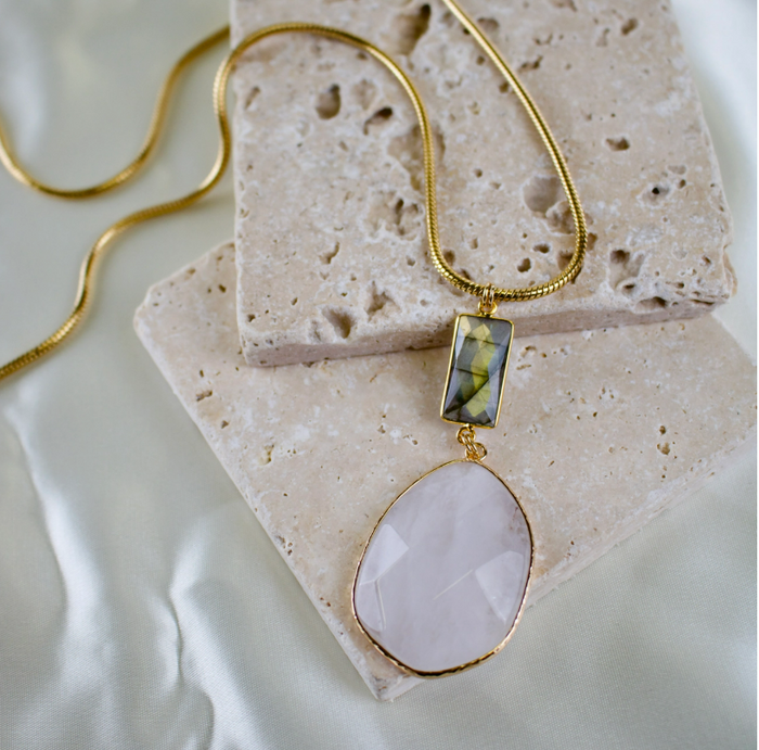 Necklace | Lexi // Quartz & Labradorite