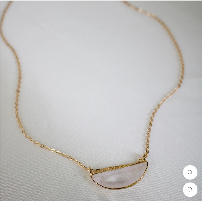 Necklace | Luna // Gold Quartz Short
