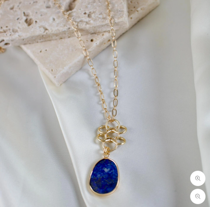 Necklace | Oda // Lapis Lazuli Oval Pendant