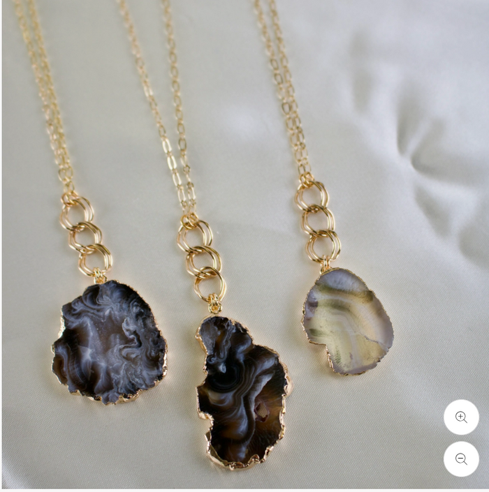 Necklace | Tess // Agate Slice