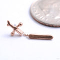 Needle Press-fit End in Gold from Pupil Hall in rose gold