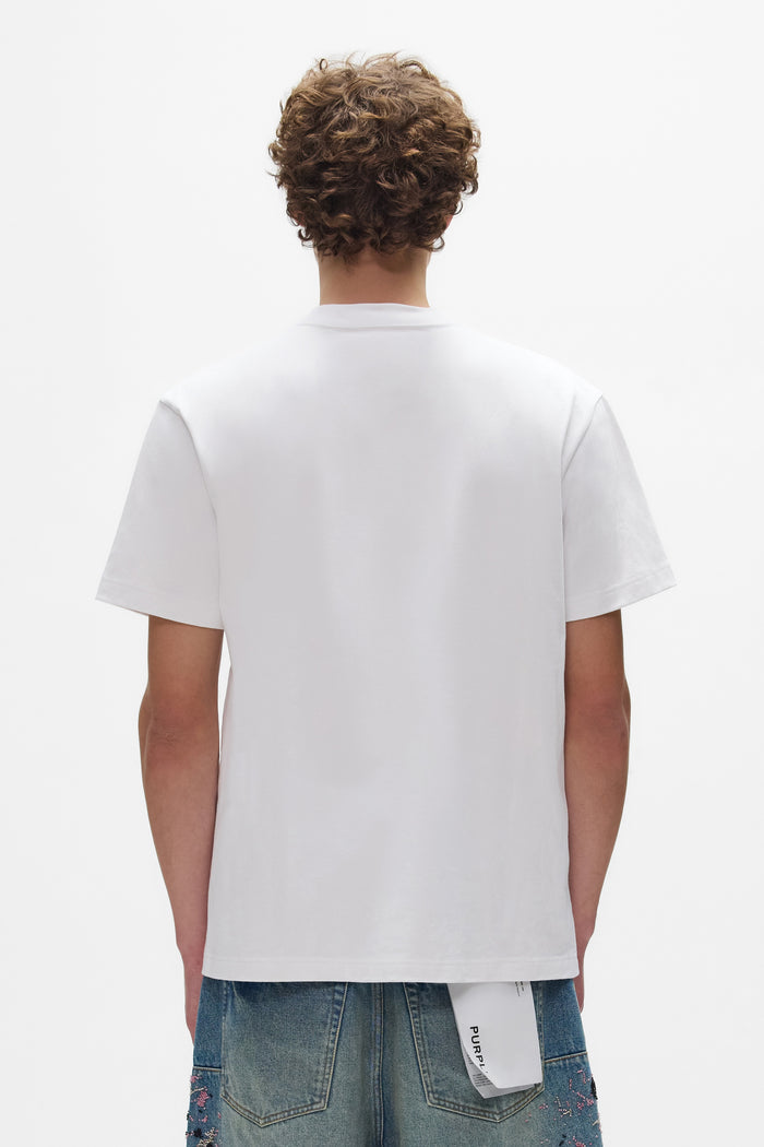 Needle Punch Tee in regular fit, 100% cotton, heavyweight jersey fabric.