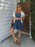 Never Been Better Denim Mini Dress - Stitch And Feather