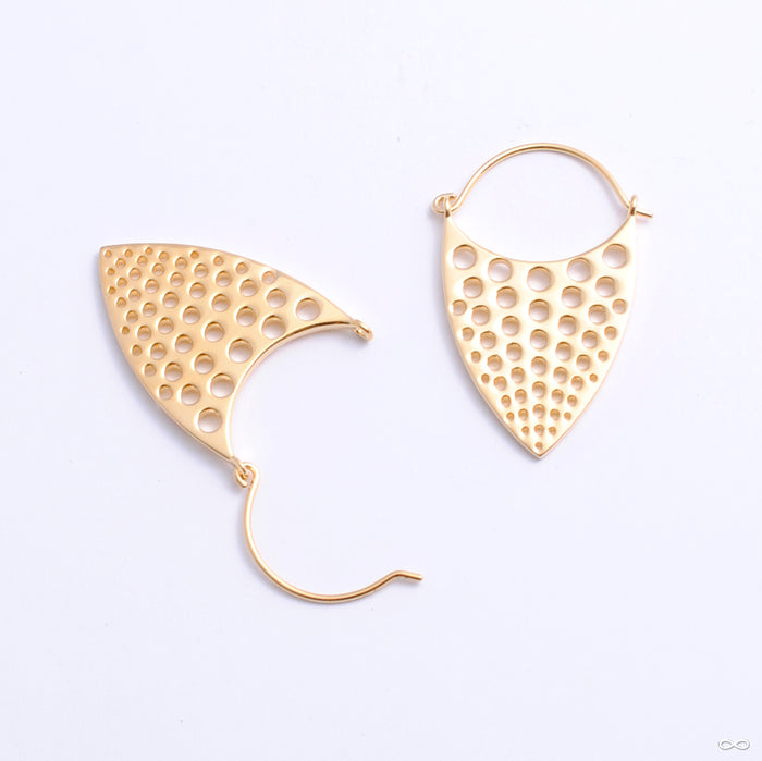 Nirvana Earrings from Tether Jewelry in yellow gold