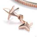 North Star Press-fit End in 14k Rose Gold from Ember Body Jewelry