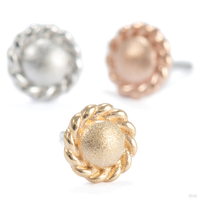 Nova Press-fit End in Gold from Ember Body Jewelry in assorted materials
