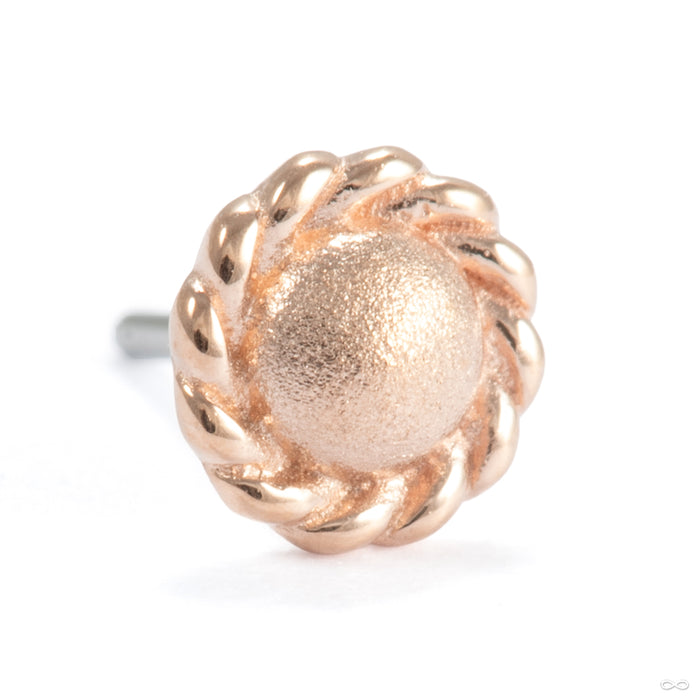 Nova Press-fit End in 14k Rose Gold from Ember Body Jewelry