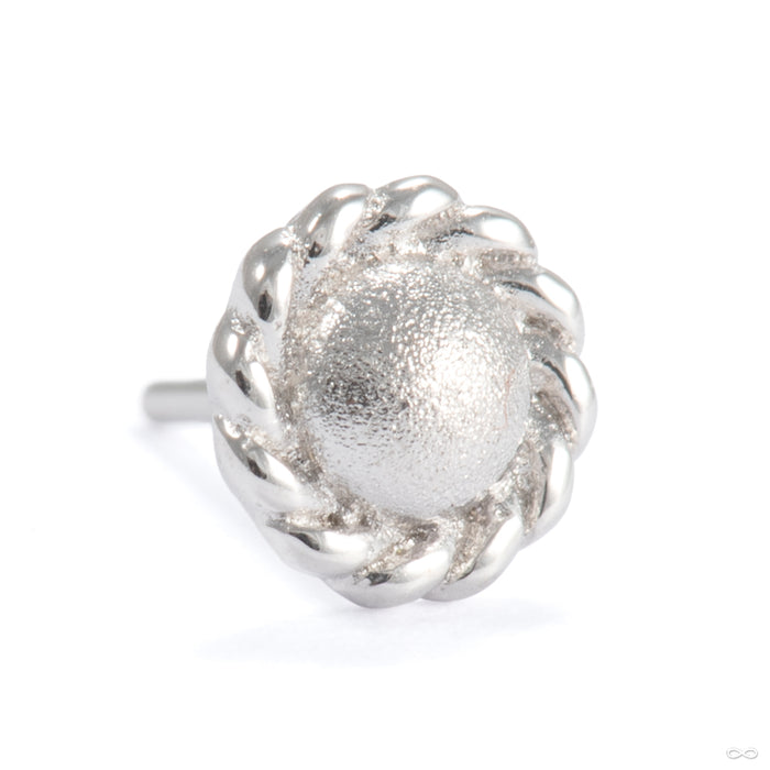Nova Press-fit End in 14k White Gold from Ember Body Jewelry