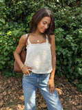Noven Lace Tank Top - Stitch And Feather