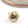 Oasis Press-fit End in Gold from Sacred Symbols in yellow gold with diamond