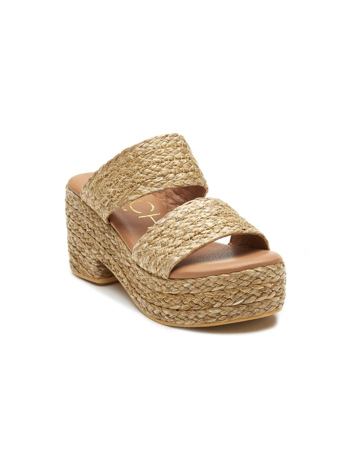 Ocean Ave Wedge in Cognac - Stitch And Feather