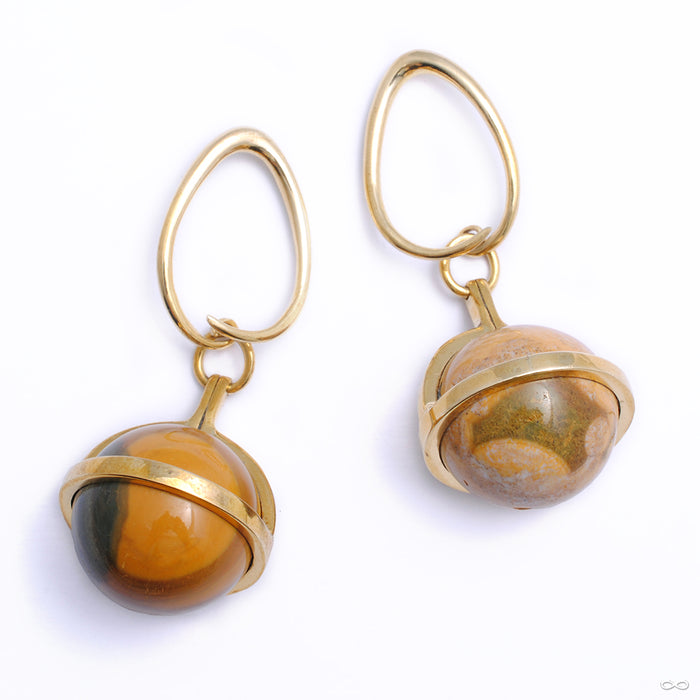 Ocean Jasper Globes with Brass Coils from Diablo Organics
