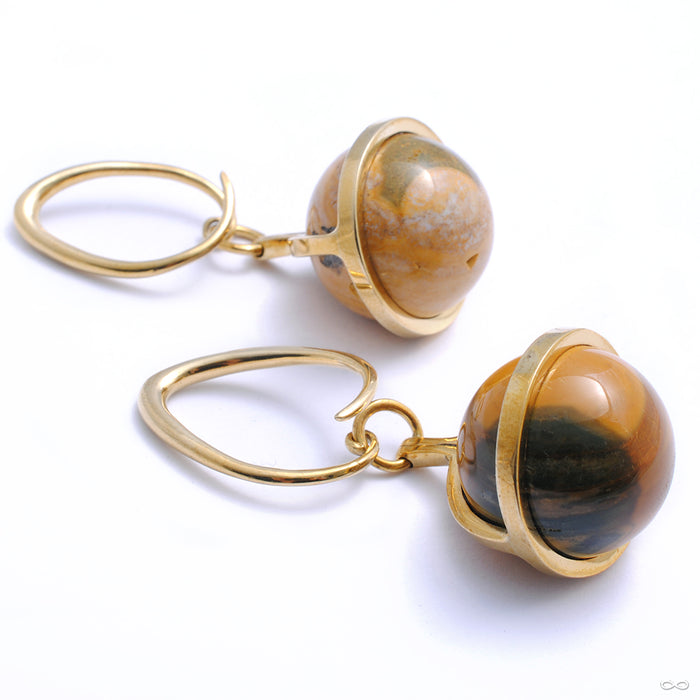 Ocean Jasper Globes with Brass Coils from Diablo Organics