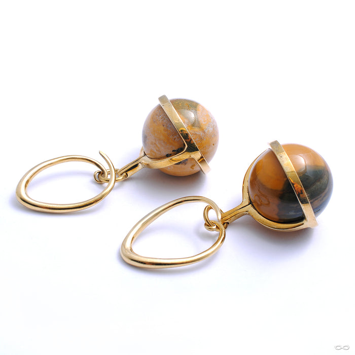 Ocean Jasper Globes with Brass Coils from Diablo Organics