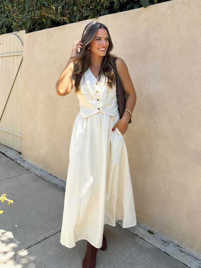 Oleta Linen Maxi Dress - Stitch And Feather