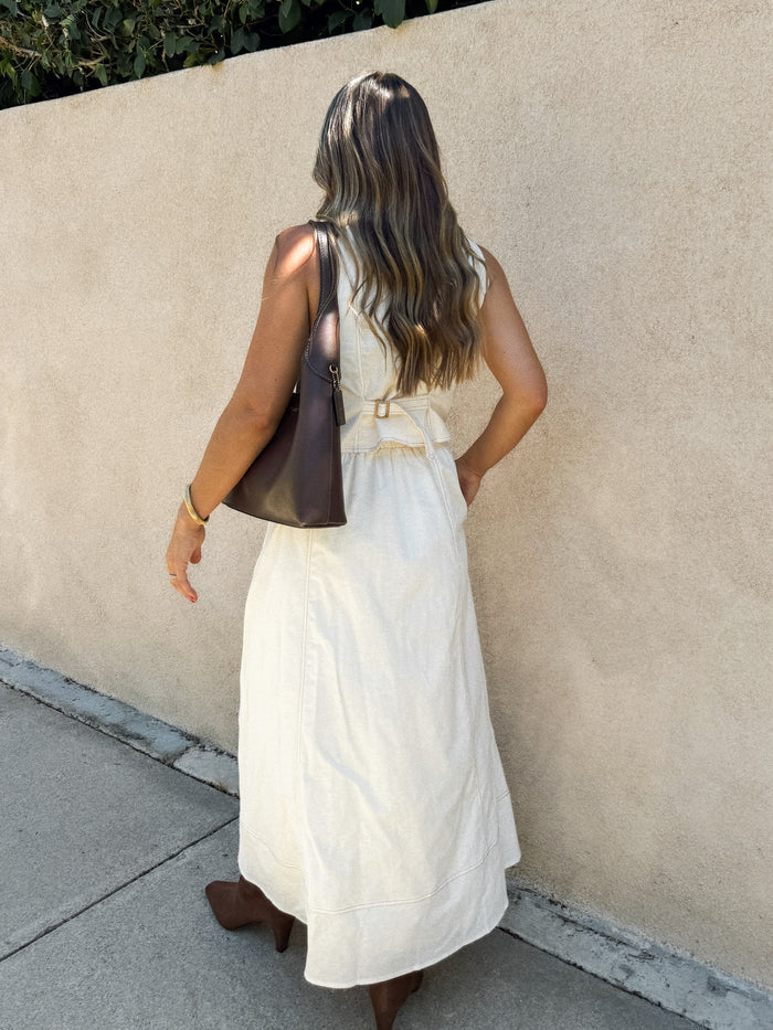Oleta Linen Maxi Dress - Stitch And Feather