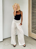 On the Dot Wide Leg Pants - Final Sale - Stitch And Feather