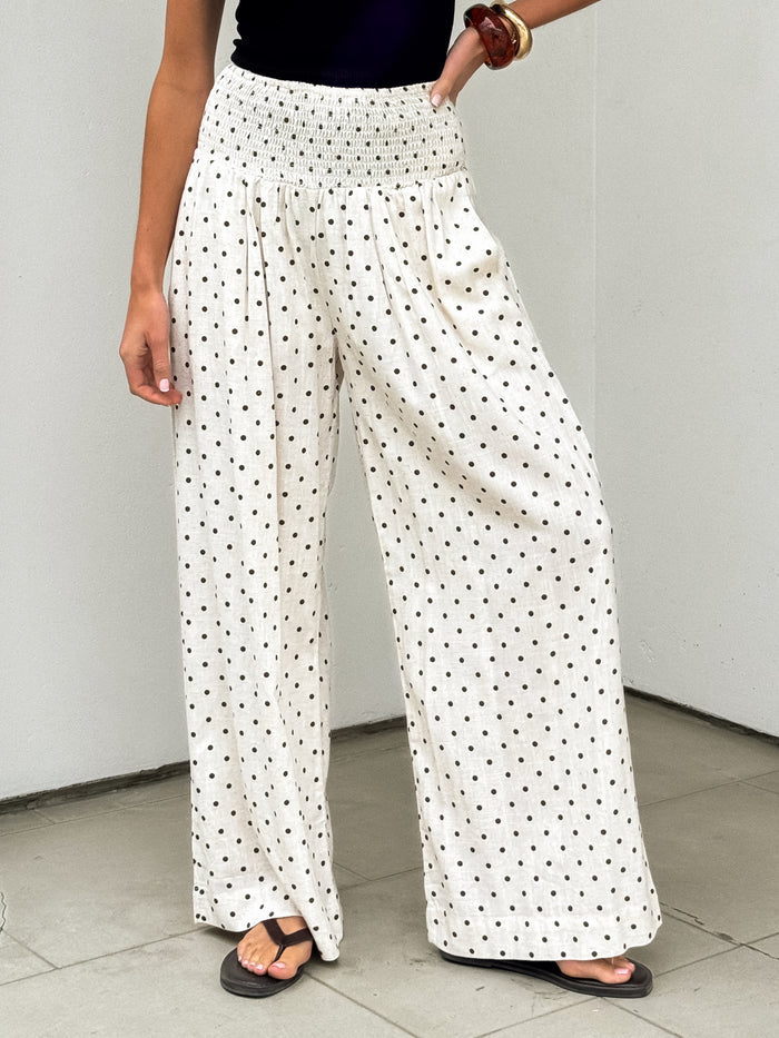 On the Dot Wide Leg Pants - Final Sale - Stitch And Feather