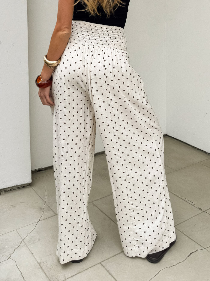 On the Dot Wide Leg Pants - Final Sale - Stitch And Feather