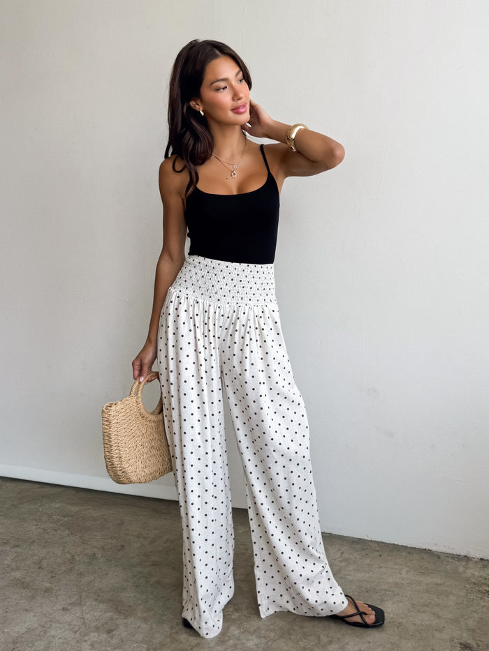 On the Dot Wide Leg Pants - Final Sale - Stitch And Feather