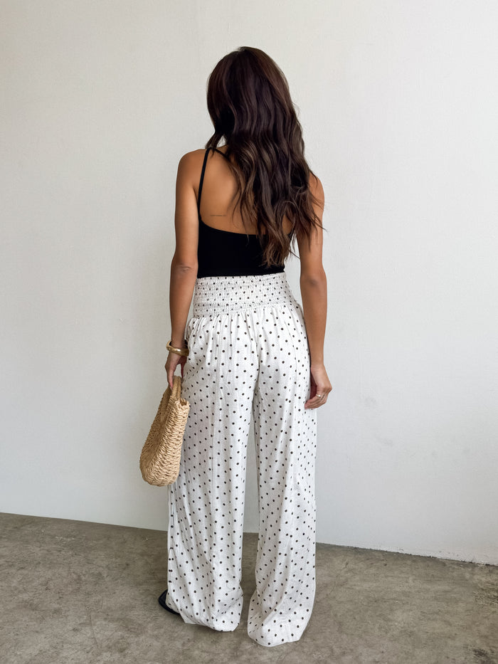 On the Dot Wide Leg Pants - Final Sale - Stitch And Feather