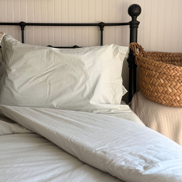 Organic Cotton Percale Duvet Cover & Shams