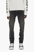 Premium stretch denim P001 Hotfix Twist jeans with hotfix crystals on side seams.