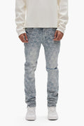Stretch skinny denim P001 Jacquard Monogram with unique pattern and low rise design.