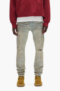 P001 Mud Denim in various sizes with premium stretch fabric and low rise style.