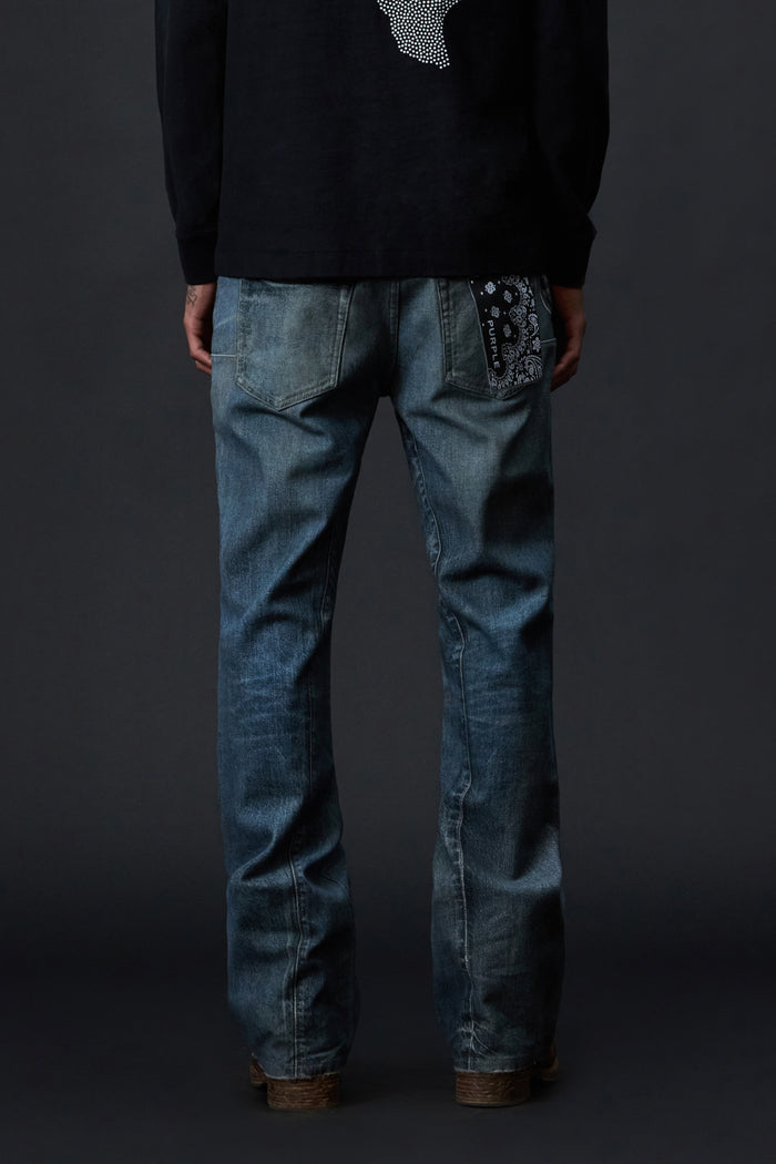 Rodeo 2026 Digital Print Denim with Low Rise, Slim Fit, Flared Leg, Sizes 28-40