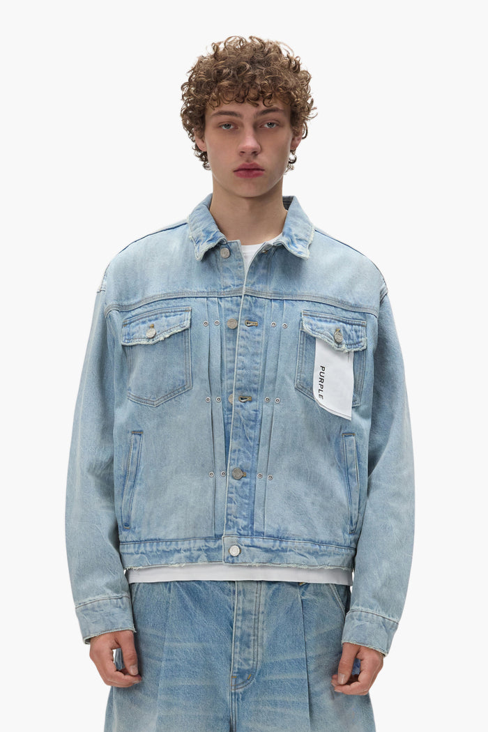 P008 Dust Bowl Trucker Jacket regular fit with front chest pockets and adjustable back tabs