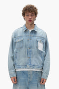 P008 Dust Bowl Trucker Jacket regular fit with front chest pockets and adjustable back tabs