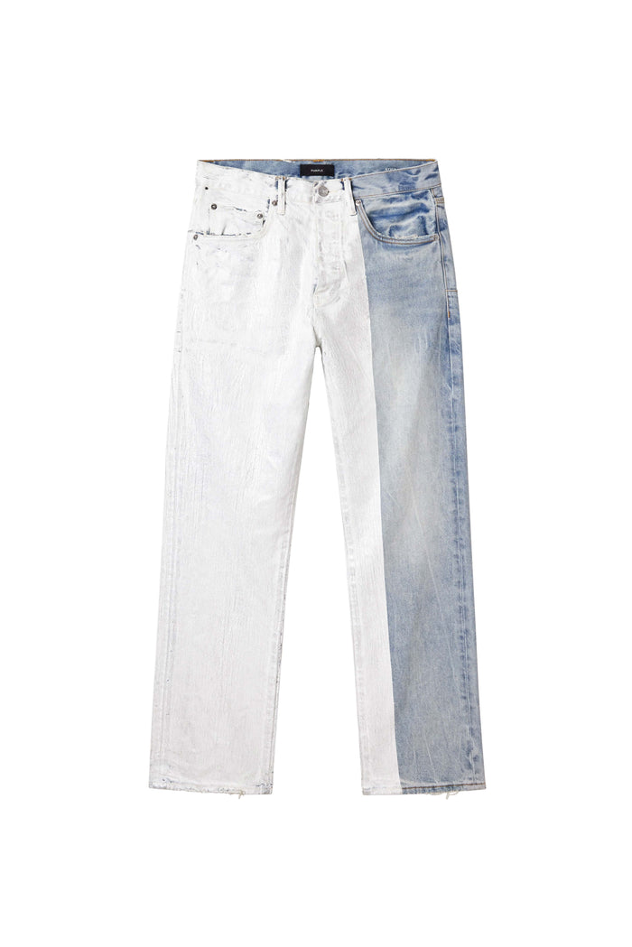 P011 Crackle Silver Premium Stretch Denim, Straight Leg, Mid Rise, sizes 28 to 40.