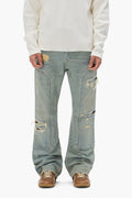 Bootcut denim P026 Double Carpenter with double front panels and mid rise design.