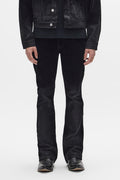 Flock Dipped bootcut denim with premium stretch, available in sizes 28 to 40.