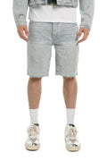 P059 Nova Short relaxed fit cotton shorts with reinforced belt loops and raw cut off hem.