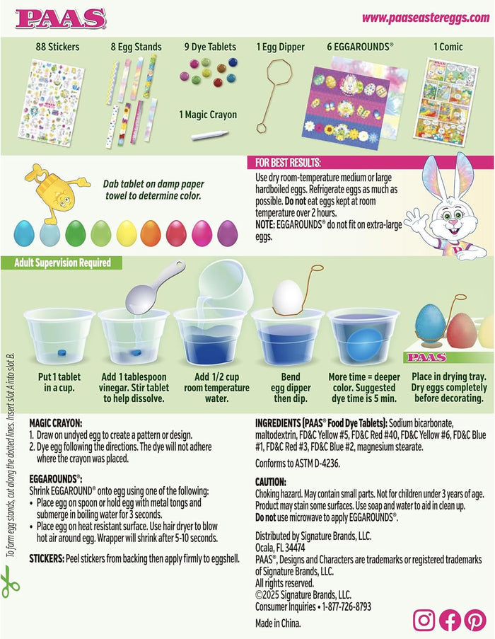 PAAS Deluxe Easter Egg Decorating Kit - America's Favorite Easter Tradition