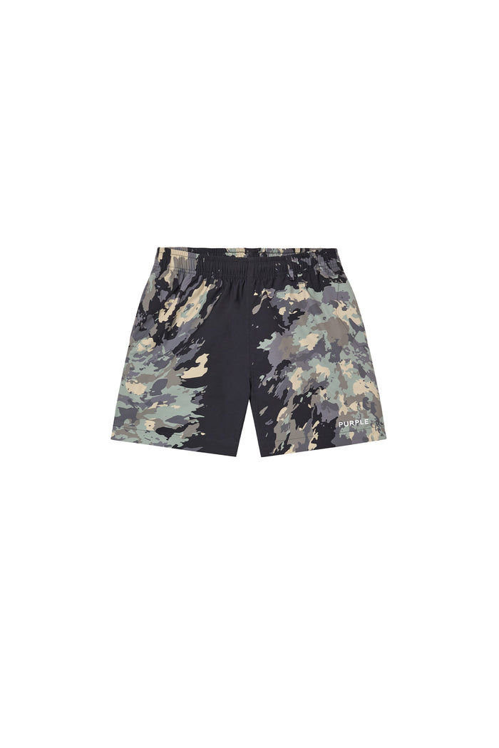 Paint Camo All Around Short swimwear with elastic waistband and digital print design