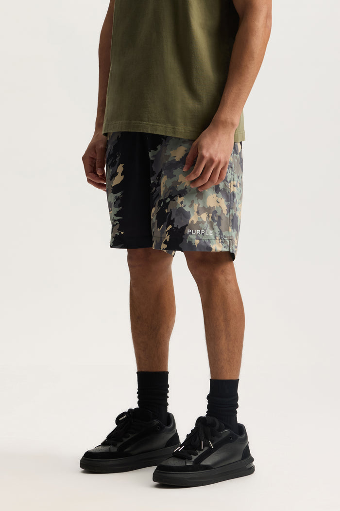 Paint Camo All Around Short, regular fit swimwear made from 100% water-repellent polyester.