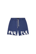 Painted Wordmark Shorts in Sargasso Sea with elastic waistband and on-seam hand pockets.