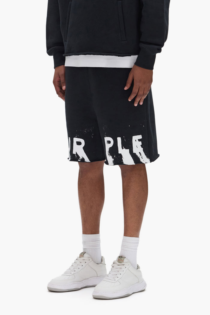Painted Wordmark Short, relaxed fit heavyweight fleece shorts with screen printed logo