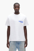 Painted Wordmark Tee in white, 100% cotton, regular fit, heavyweight jersey with crackle print.