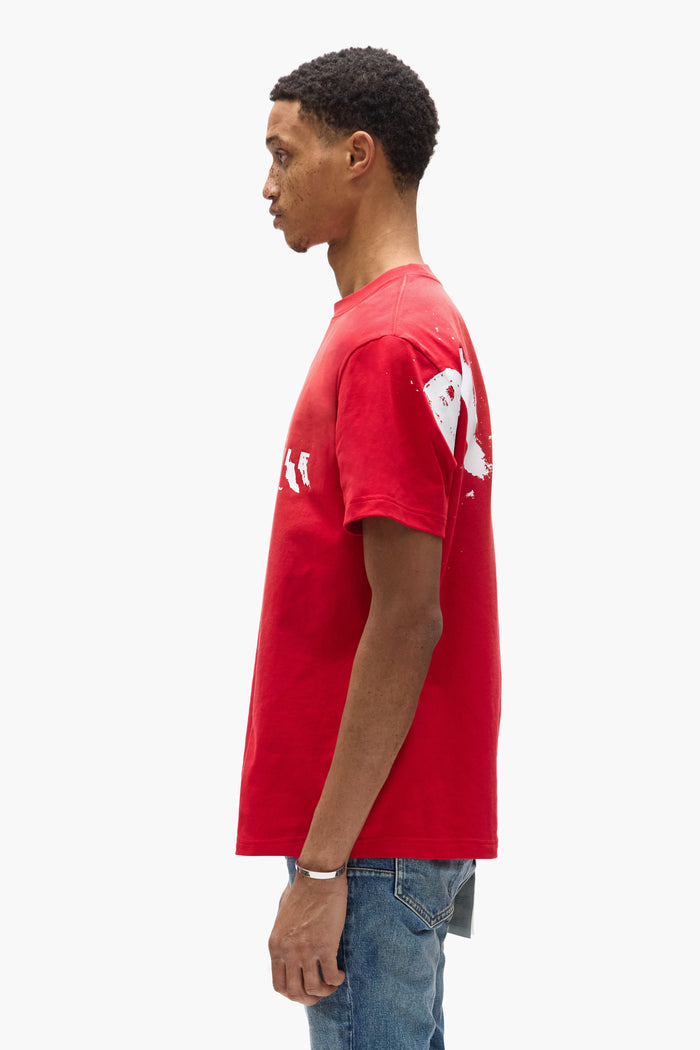Painted Wordmark Tee in regular fit, heavyweight jersey, featuring a screen print design.