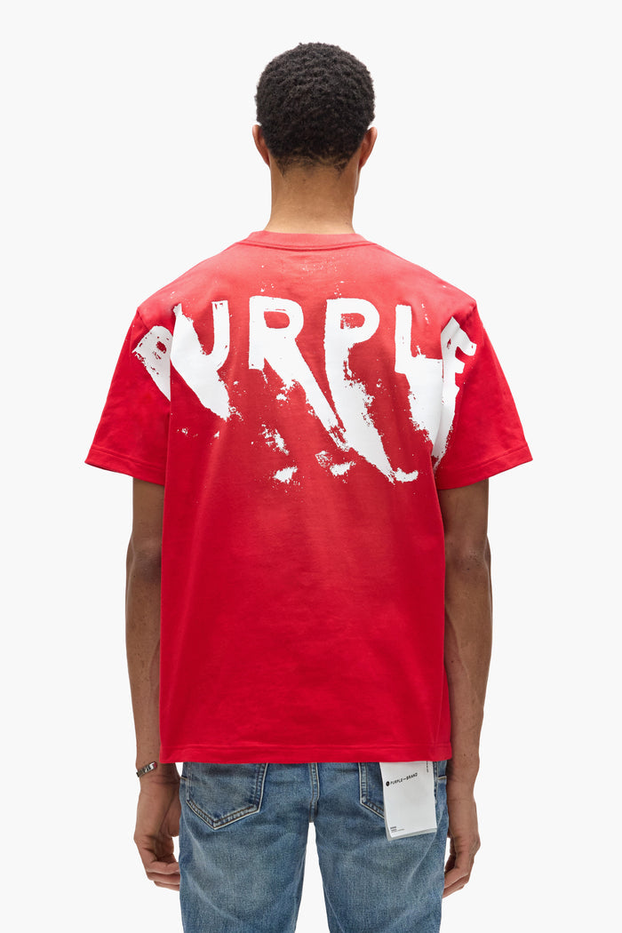 Painted Wordmark Tee Regular Fit Heavyweight Jersey in White, 100% Cotton, available in XS to 3XL.